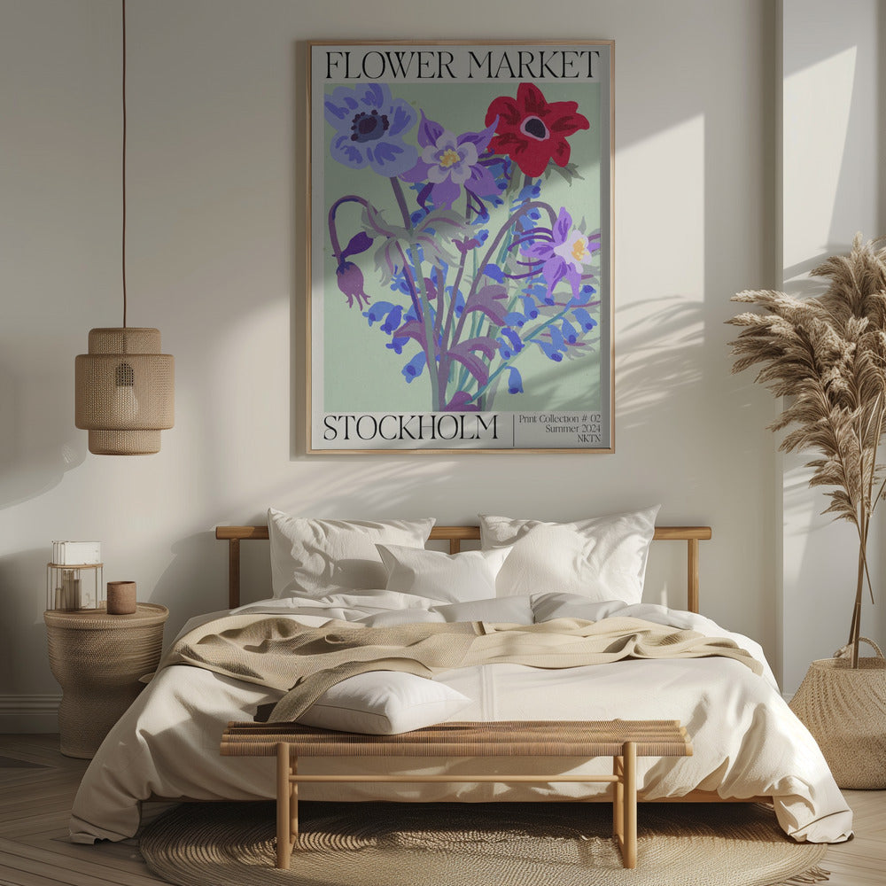 Stockholm Flower Market Poster