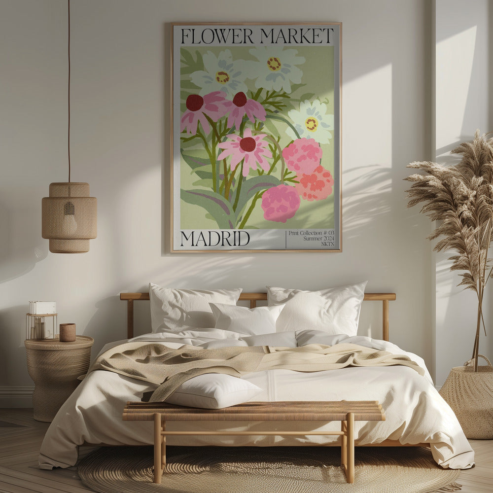 Madrid Flower Market Poster