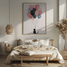 The Cat and the Balloons Poster