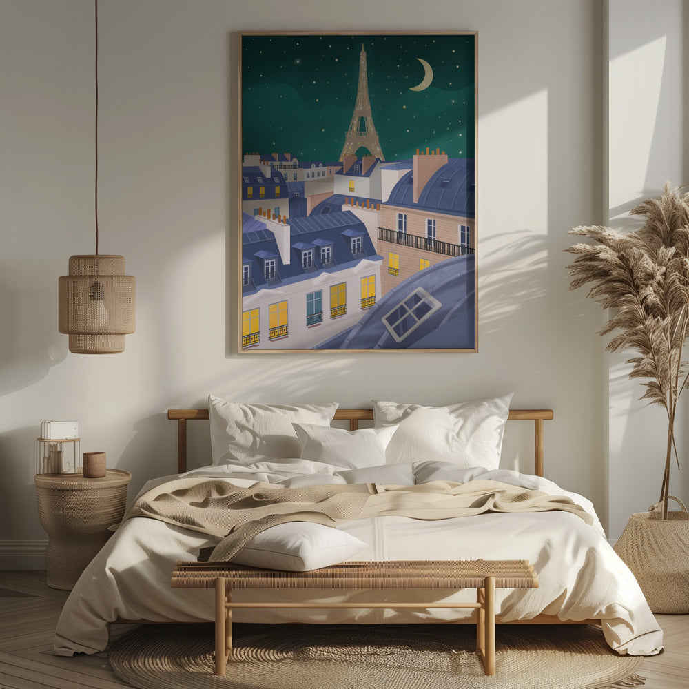 Paris at Night Poster