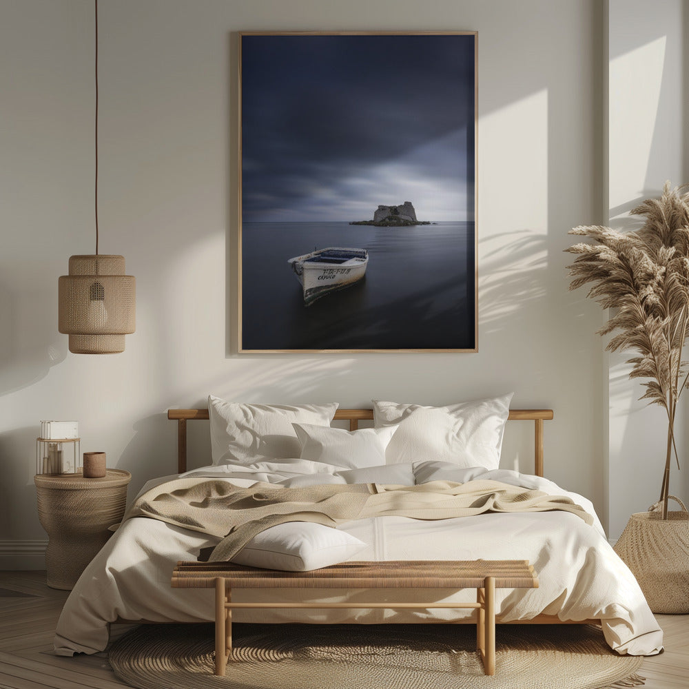 Serene Boat Poster