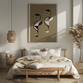 Golden Animals - Seahorses (gold) Poster