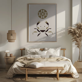 Golden Animals - Ghost Crab (White) Poster