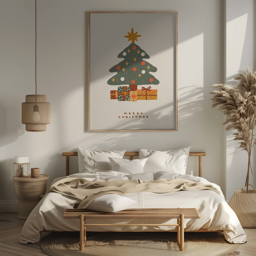 Christmas tree with gifts Poster