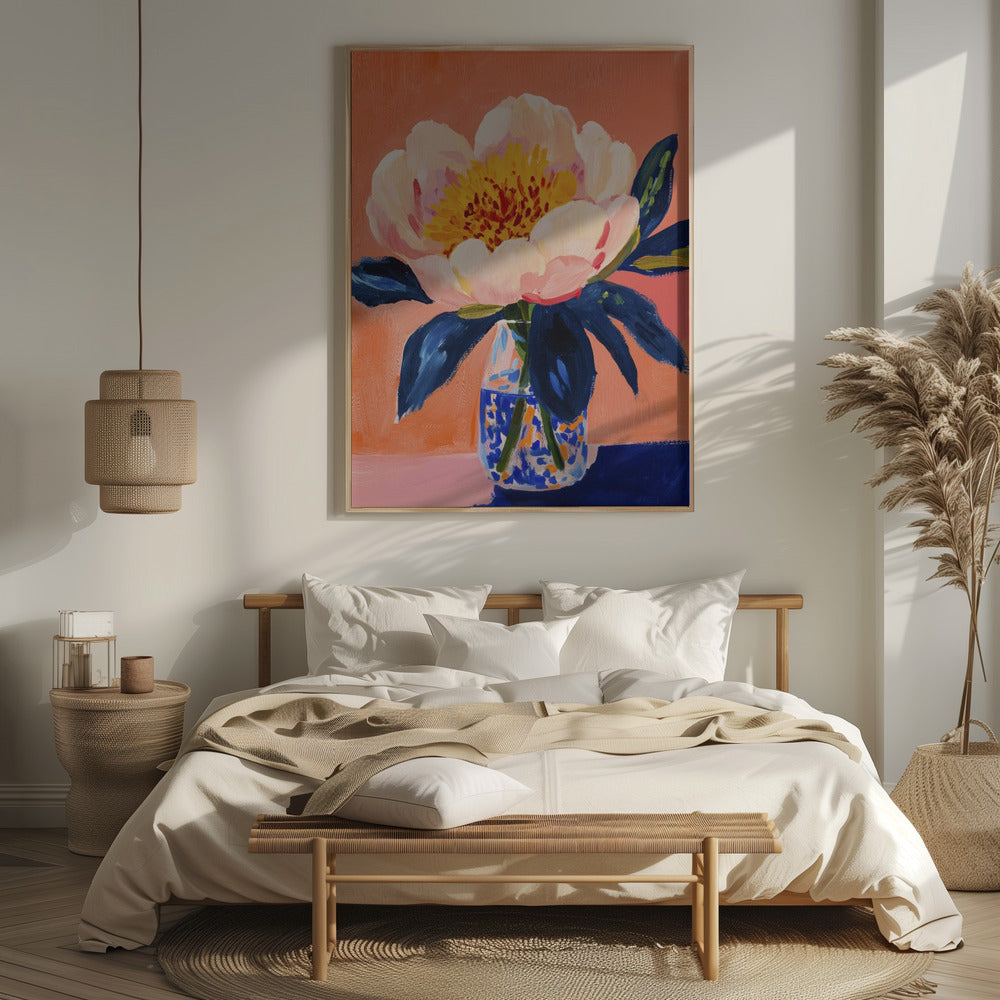 Blooming Peony Poster