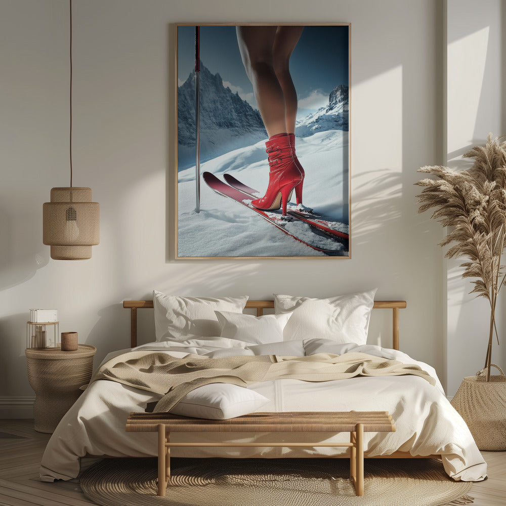 Ski Glamour High Heels Poster