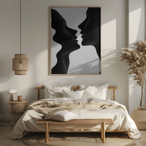 Two Abstract Silhouettes Poster