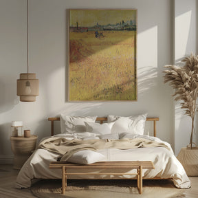 Wheat Field With View of Arles (1888) Poster