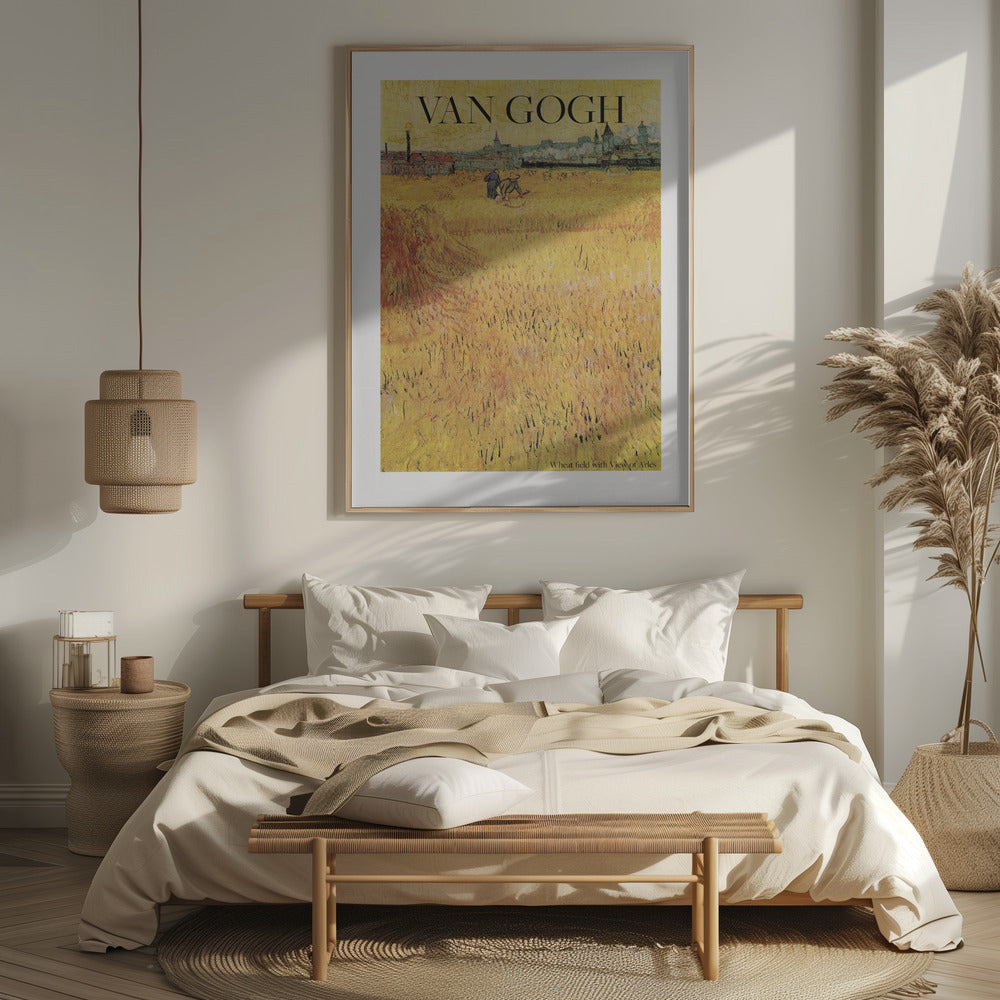 Wheat Field With View of Arles (1888) Poster