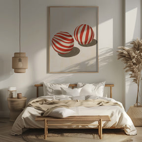 Striped balls Poster