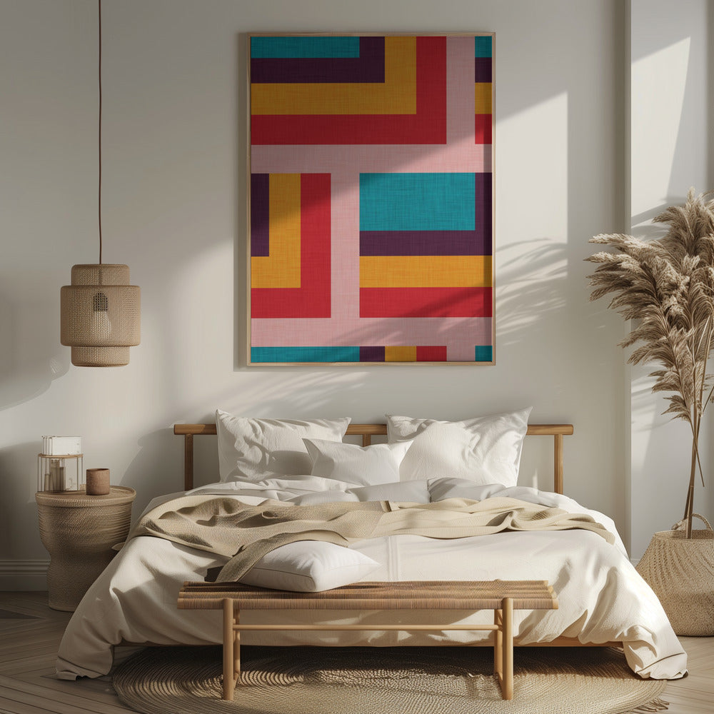 Abstract Mod Cubes M Poster