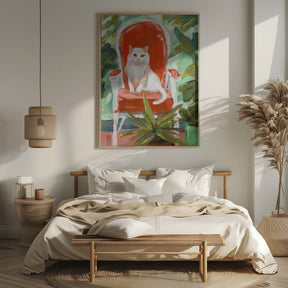 Indoor Jungle Cat Painting Poster