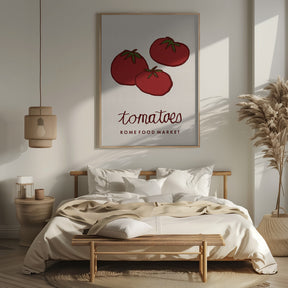 Food Art - Tomatoes Rome Food Market Poster