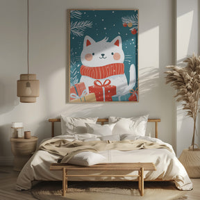 Christmas Cat Poster