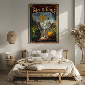 Gin &amp; Tonic Vintage Poster