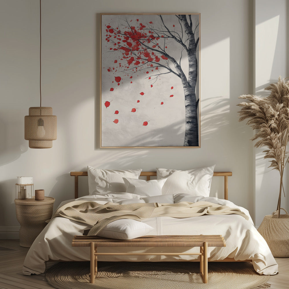 Birch Tree In Bloom Poster