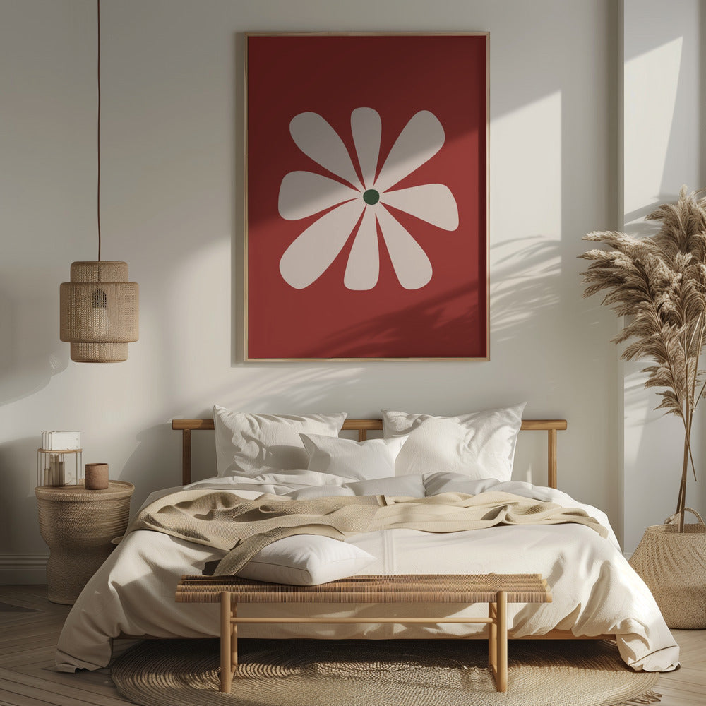 Big Flower - Beige Poster