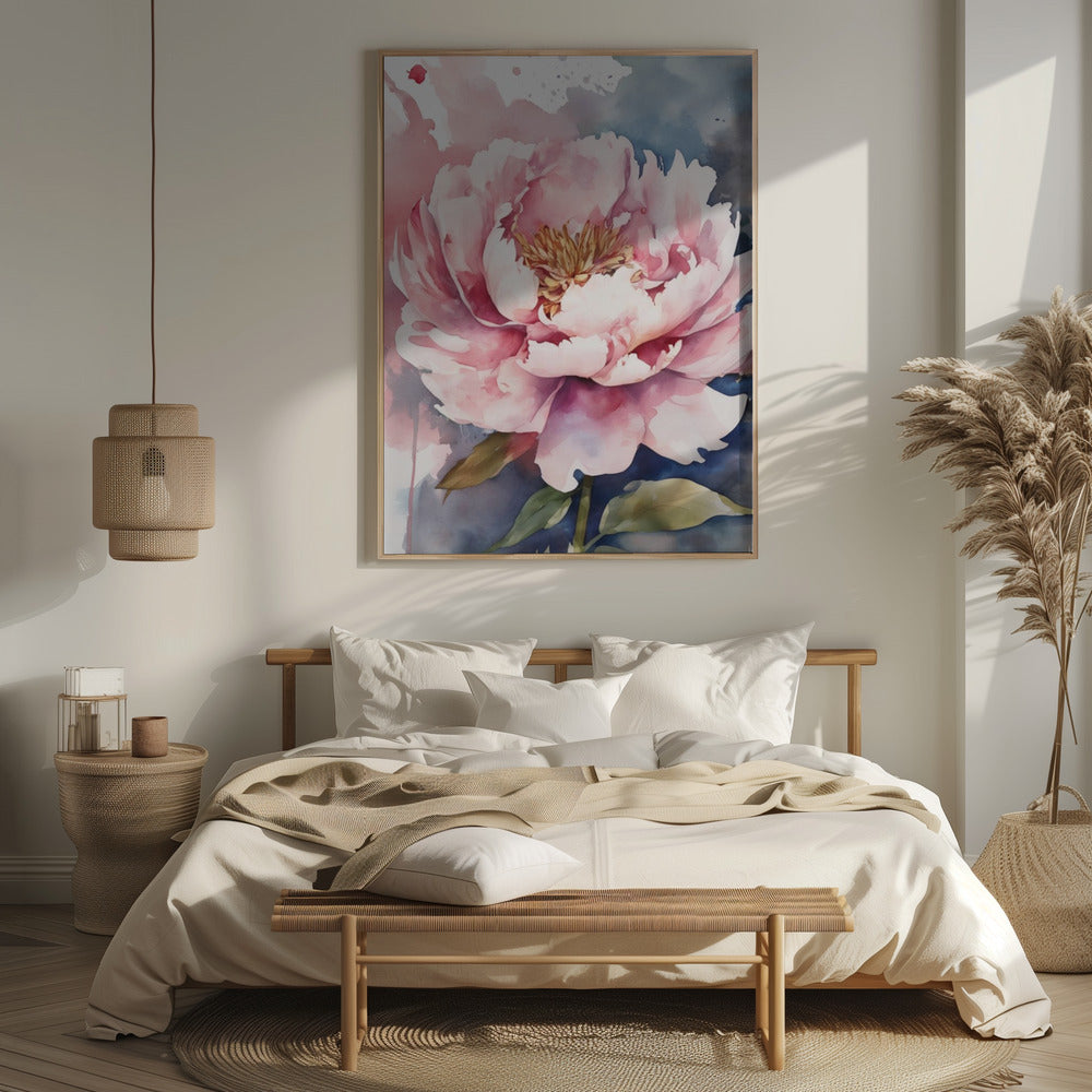 Blooming Peony Poster