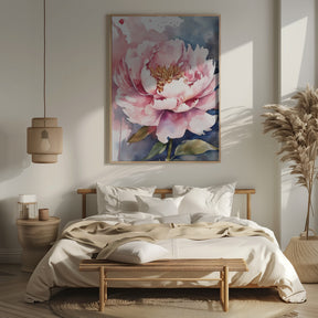 Blooming Peony Poster