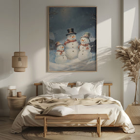 Snowman Family Poster