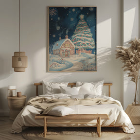 Snow Christmas Town Poster