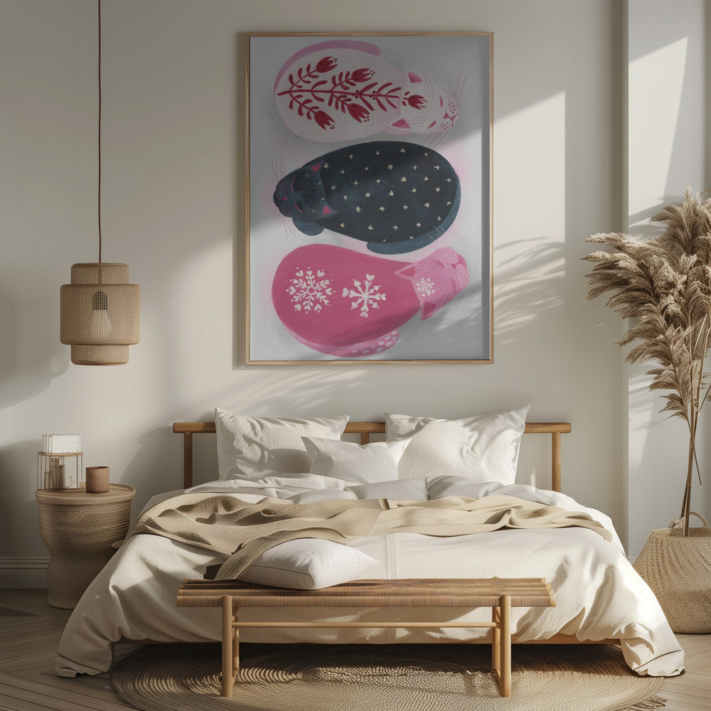 Scandicats - pink Poster