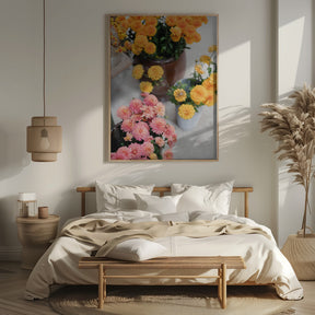 Chrysanthemum Blooms | Autumn Floral Still Life Poster