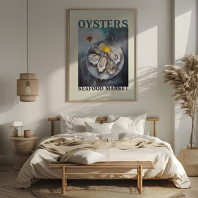 Oysters Seafood Market Poster