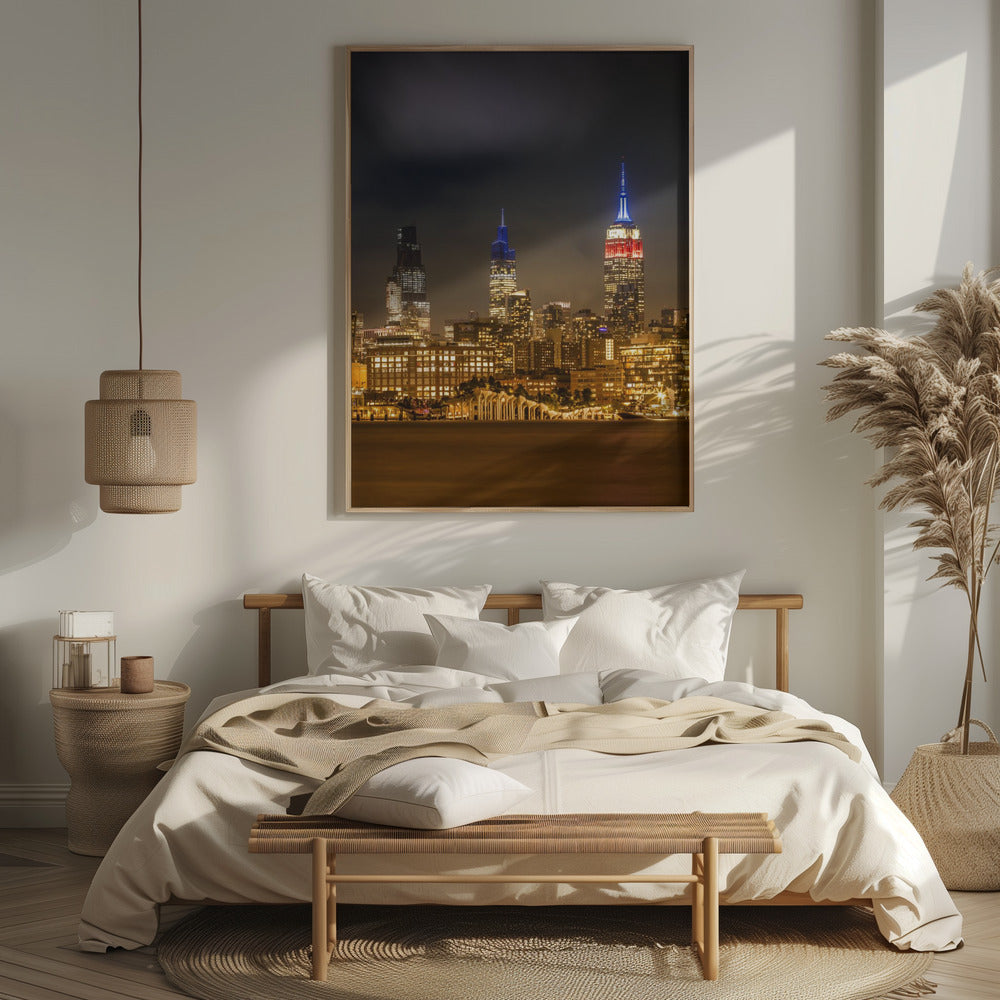 Magnificent midtown Manhattan skyline with Little Island Poster