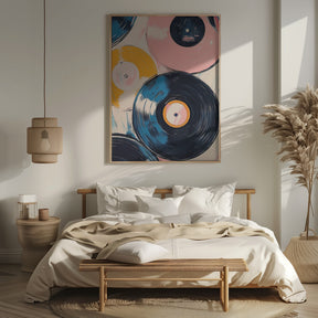 Retro Vinyl Records Poster