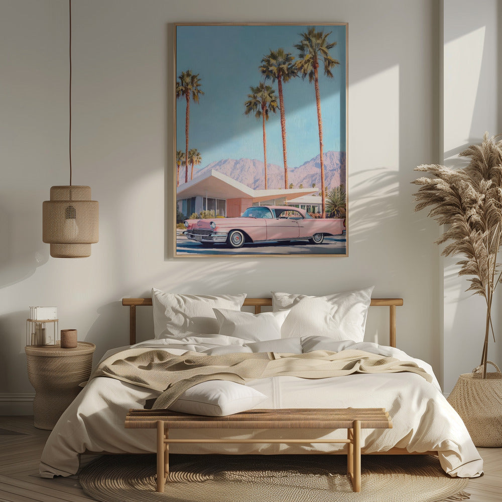 California Vintage Car Poster