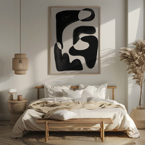 Abstract Beige Black Poster