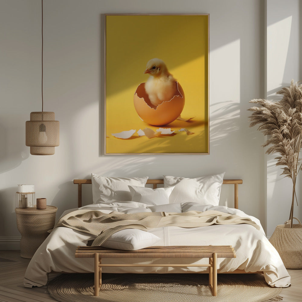 Hatched chicken Poster