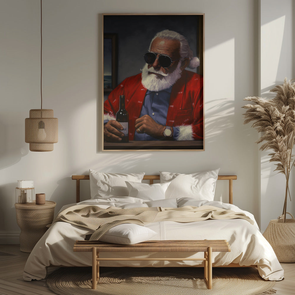 Sun Tan Claus Poster