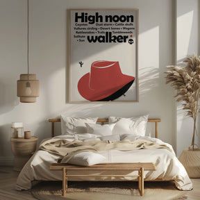 Western cowboy hat print Poster