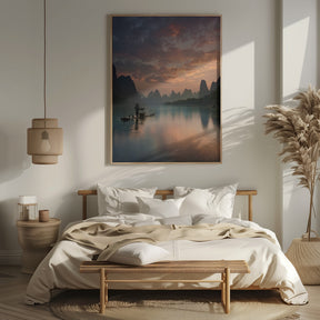 Li River Sunrise Poster