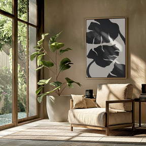 Monstera Black Poster