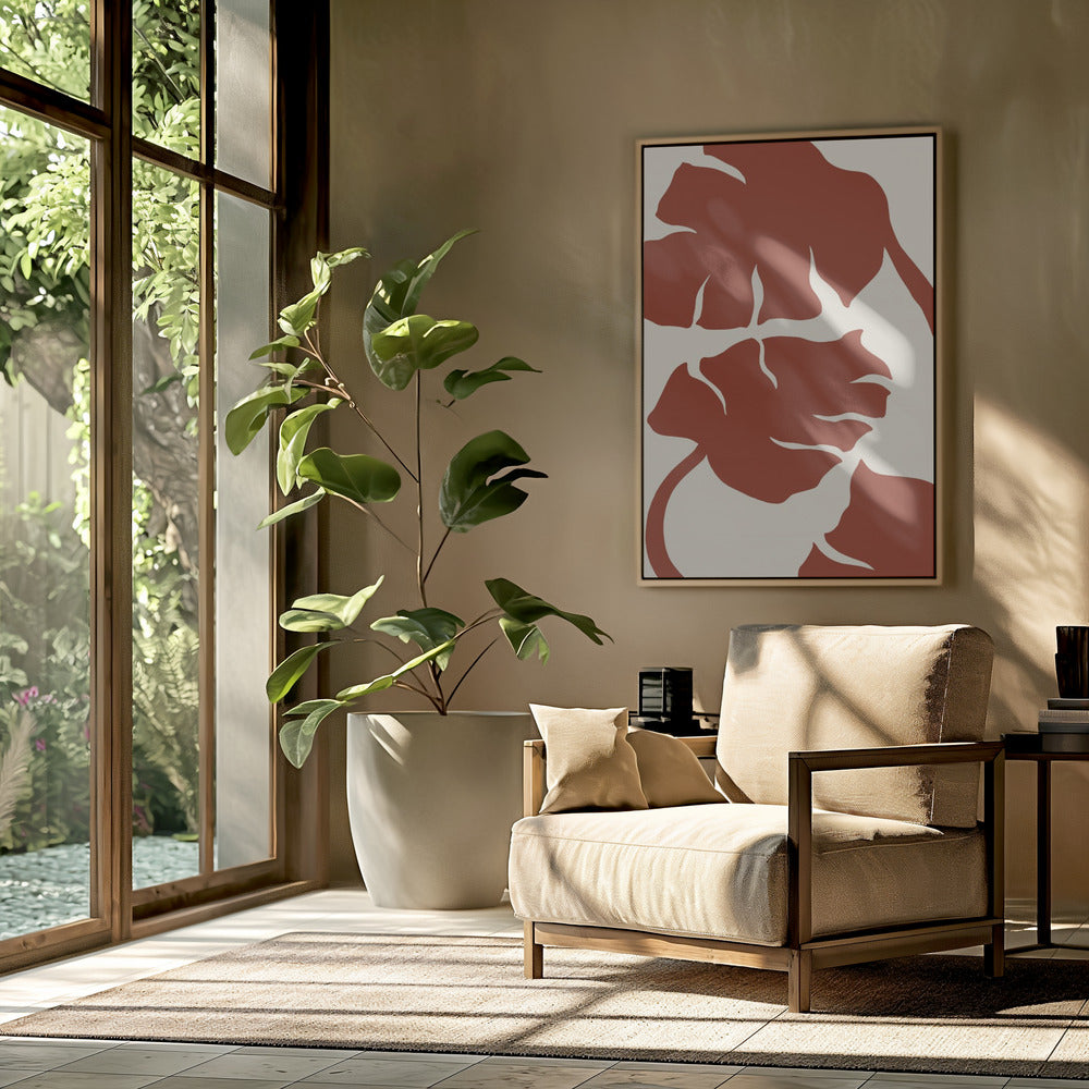 Monstera Brown Poster