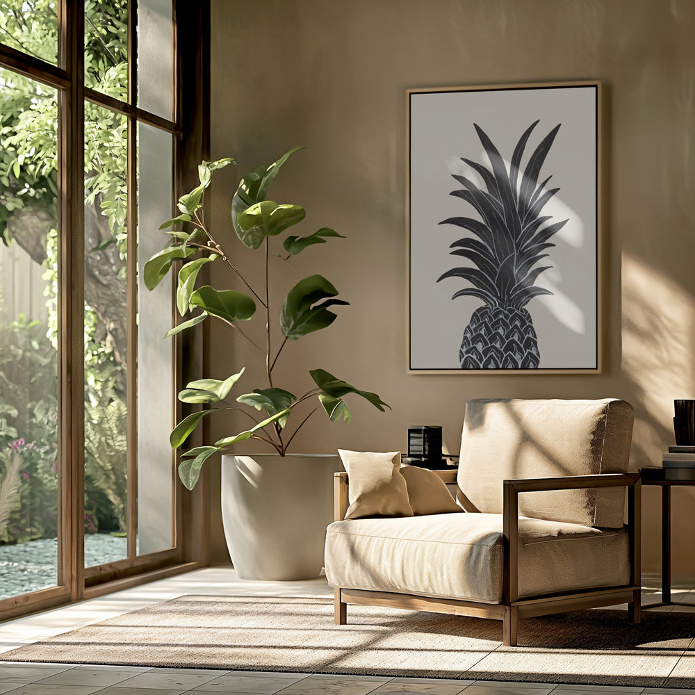 Black Pineapple Poster