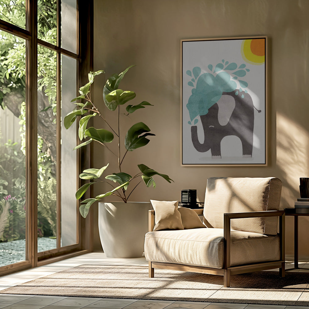 Funny elephant Poster