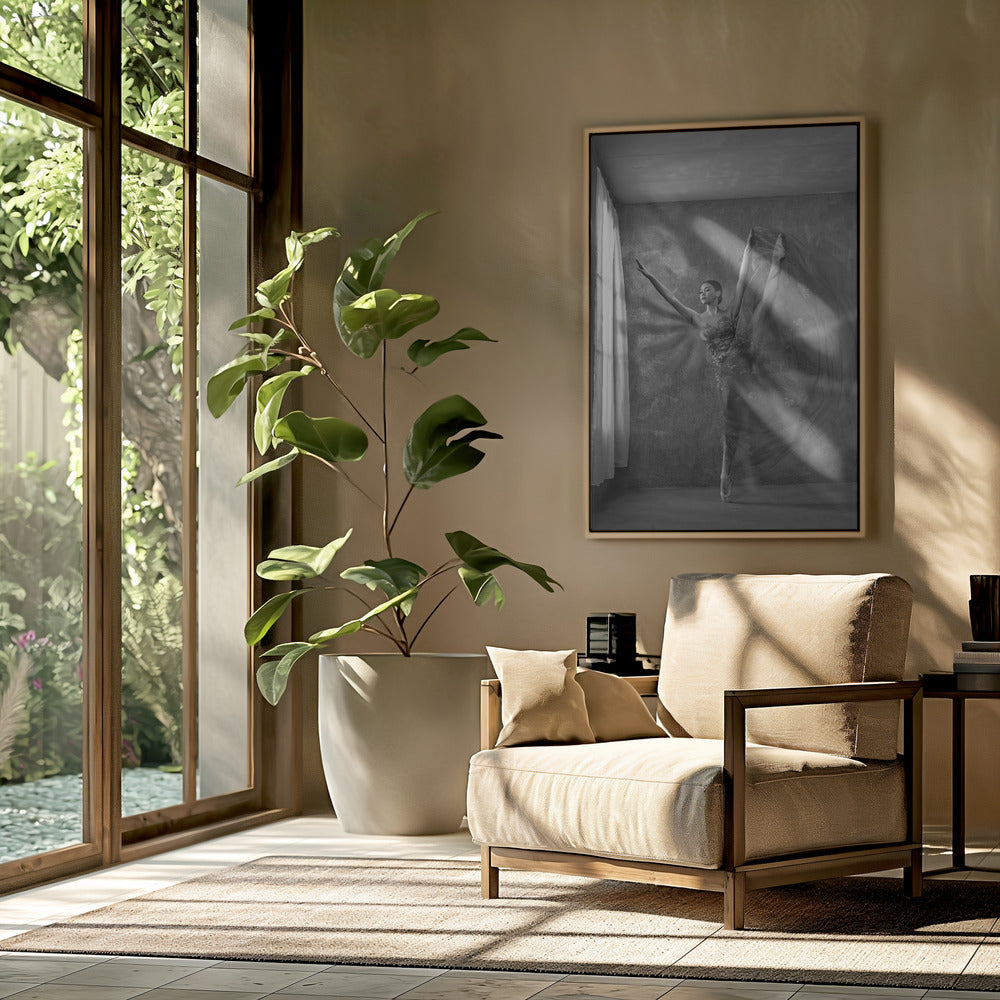 Balerina Movement Near Window Poster