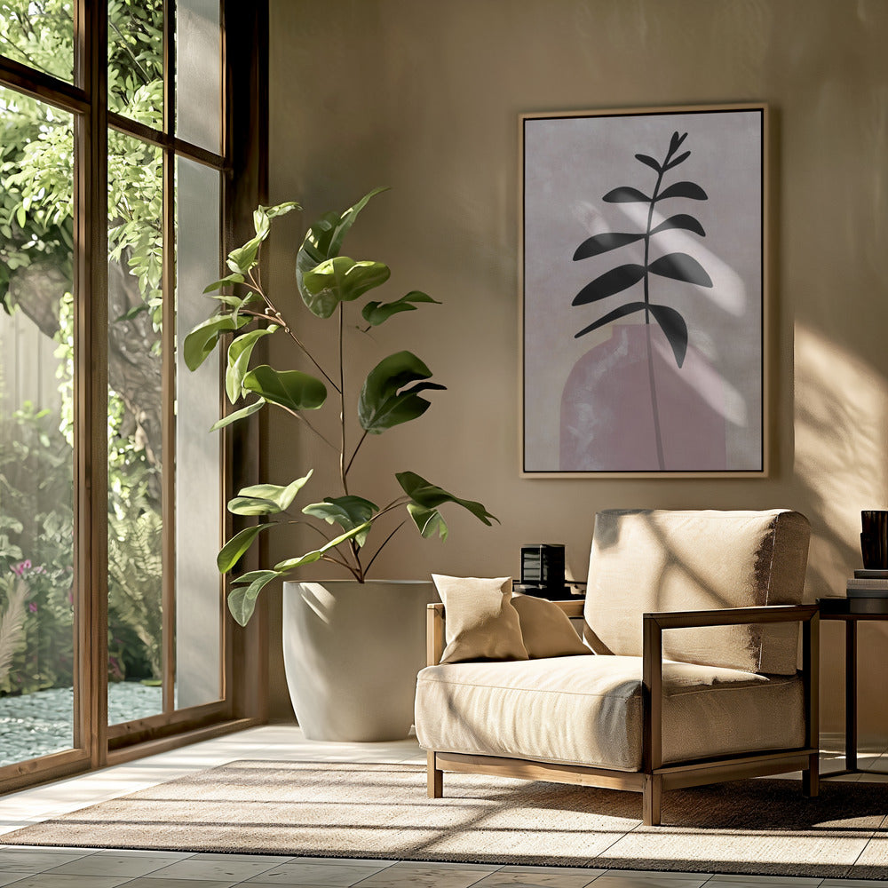 Eui vase with leaves Poster