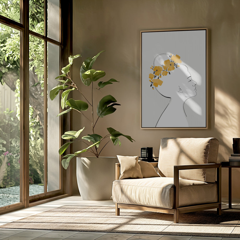 Floral Sanyu portrait Poster