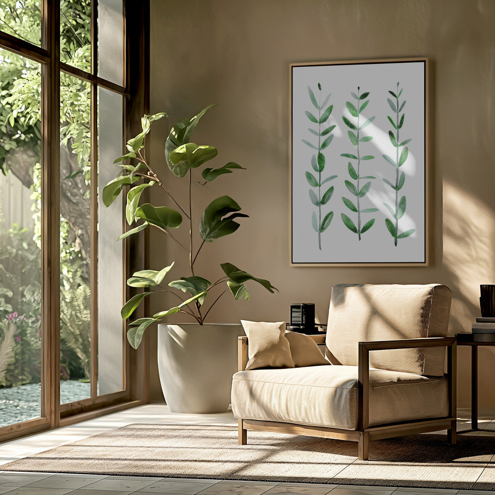 Watercolor eucalyptus parvifolia Poster