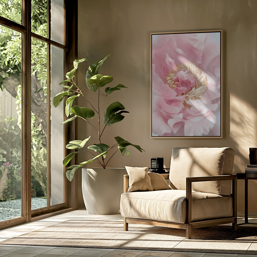 Blush peony I Poster