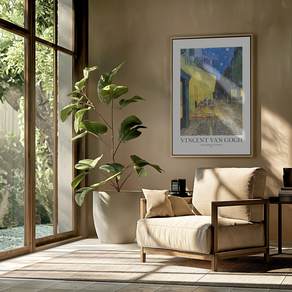 Café Terrace At Night Poster