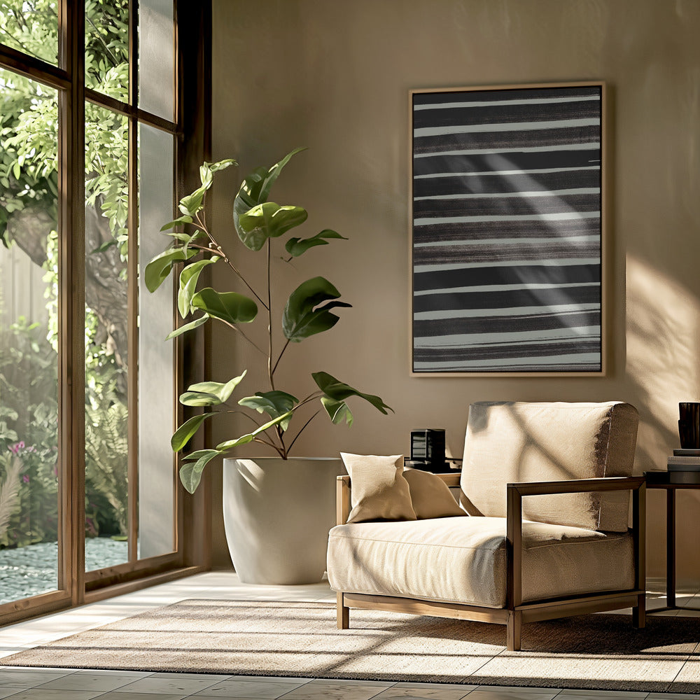 Lines in Green Poster