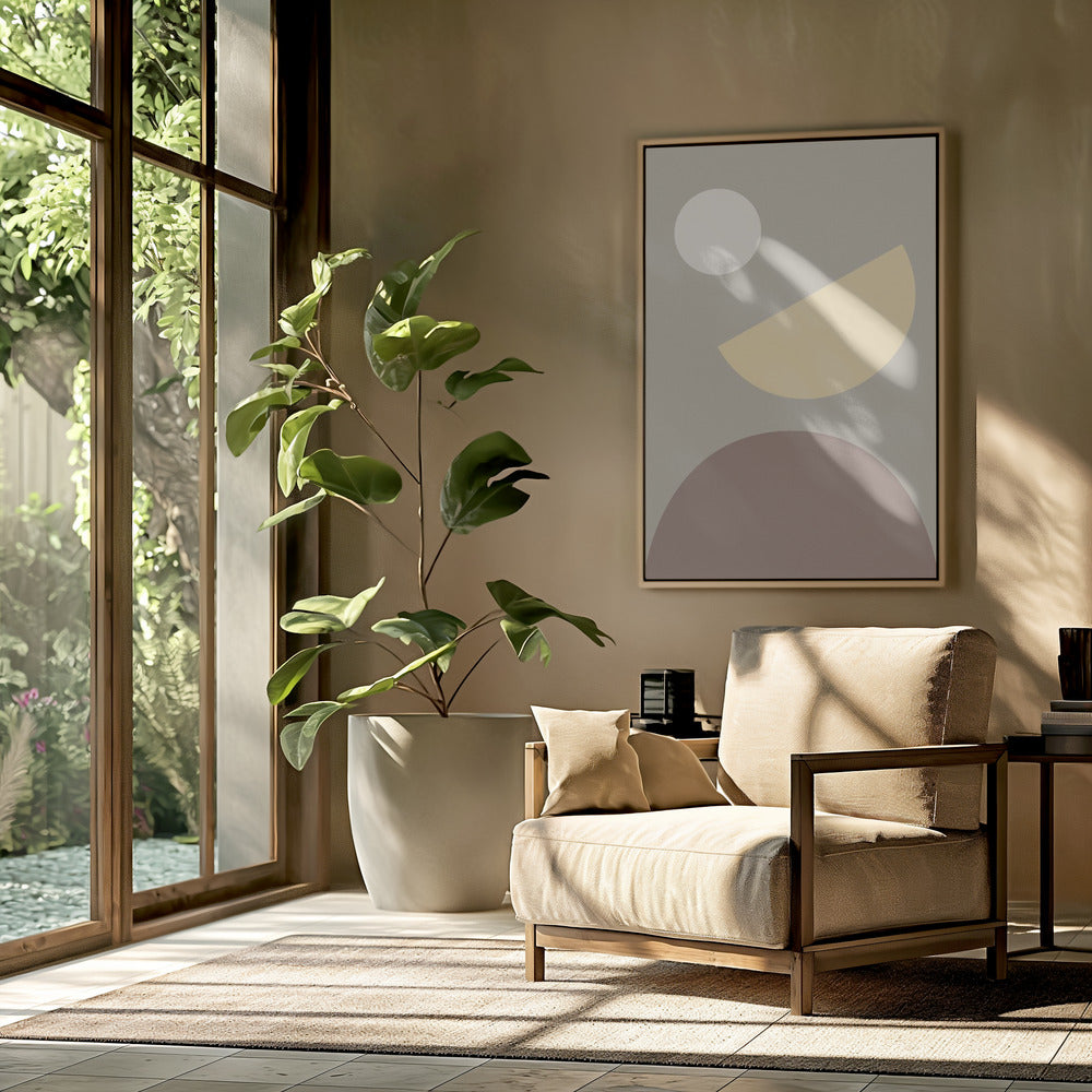 Arches Yellow and Gray Poster