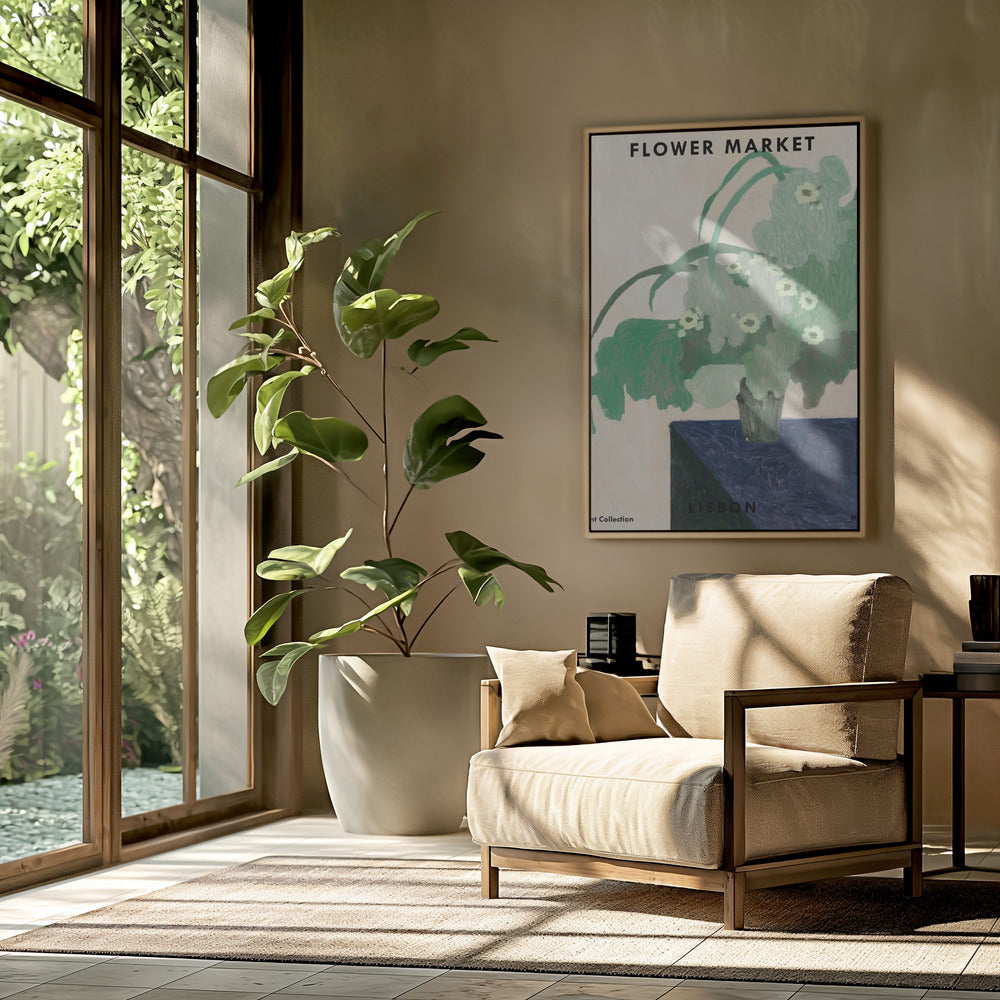 Flower Market. Lisbon Poster