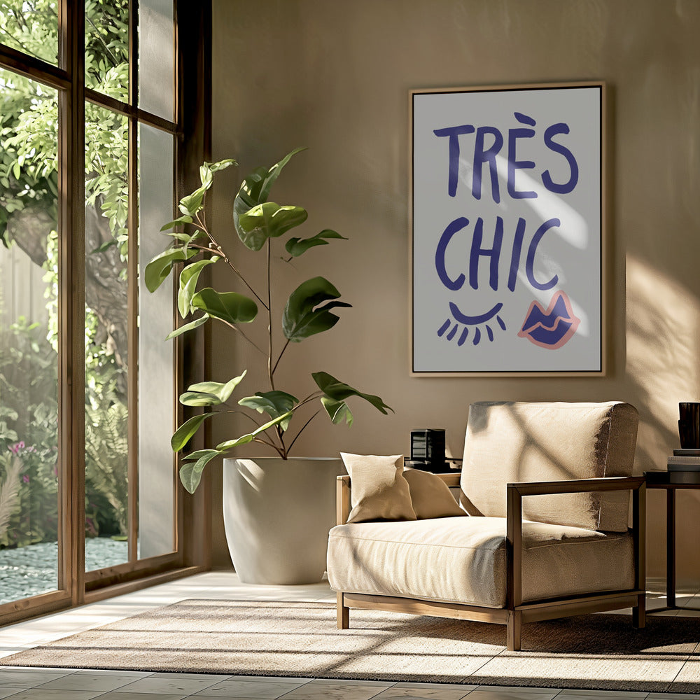 Tres Chic Blue Poster